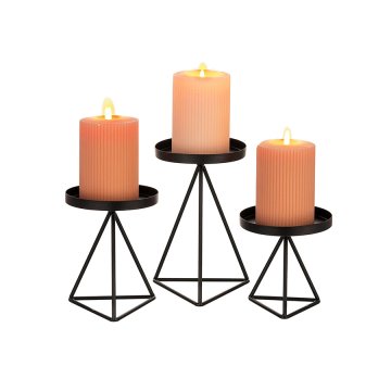 Triangular Iron Stand Candlestick | Modern Geometric Centerpiece